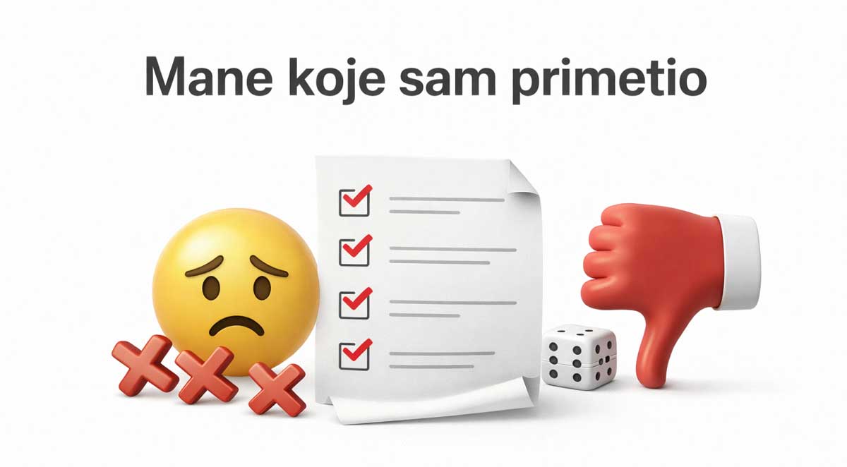 Mane koje sam primetio